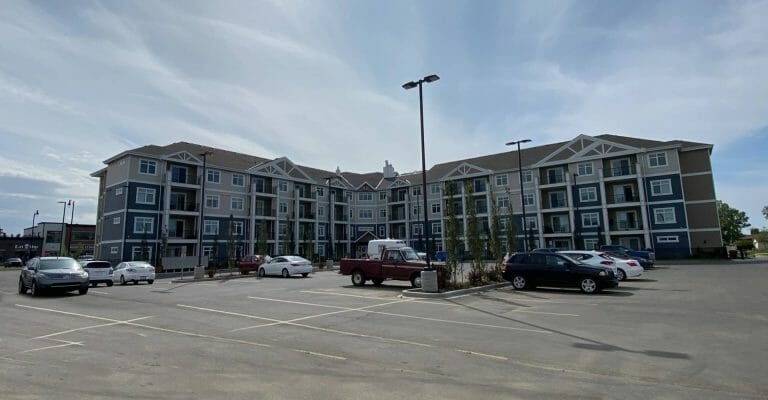 a car parked on a city street