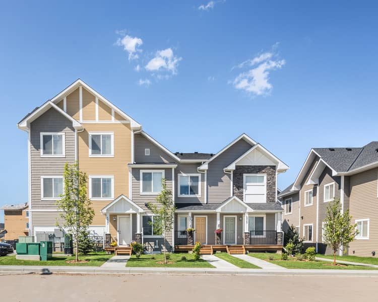 a small house in the background