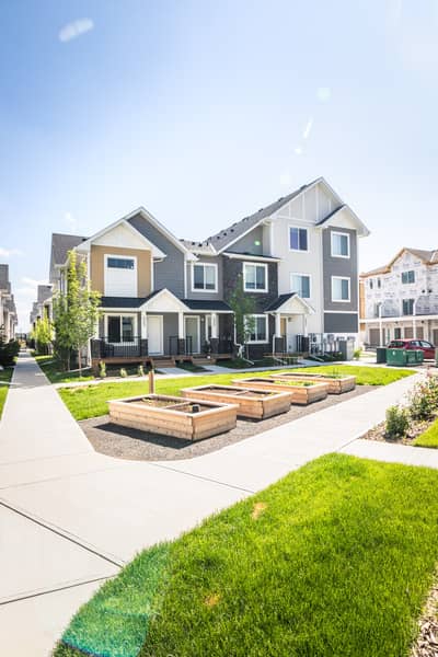 a house with a grass field