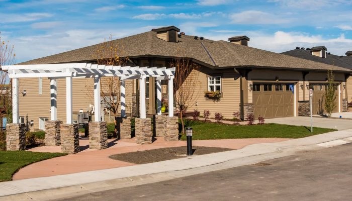 a house that is parked on the side of a road