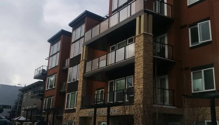 a building covered in snow